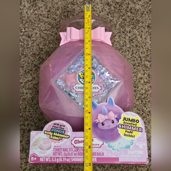 New! Pikmi Pop scented shimmer puff plush toy- Large - Picture 4 of 4
